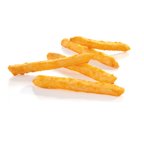 3/8" STRAIGHT CUT FRIES, EXTRA CRUNCH - box