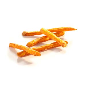 3/8" STRAIGHT CUT SWEET POTATO FRIES, EXTRA CRUNCH