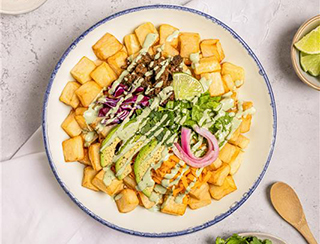 Diced Hash Brown Mexican Bowl